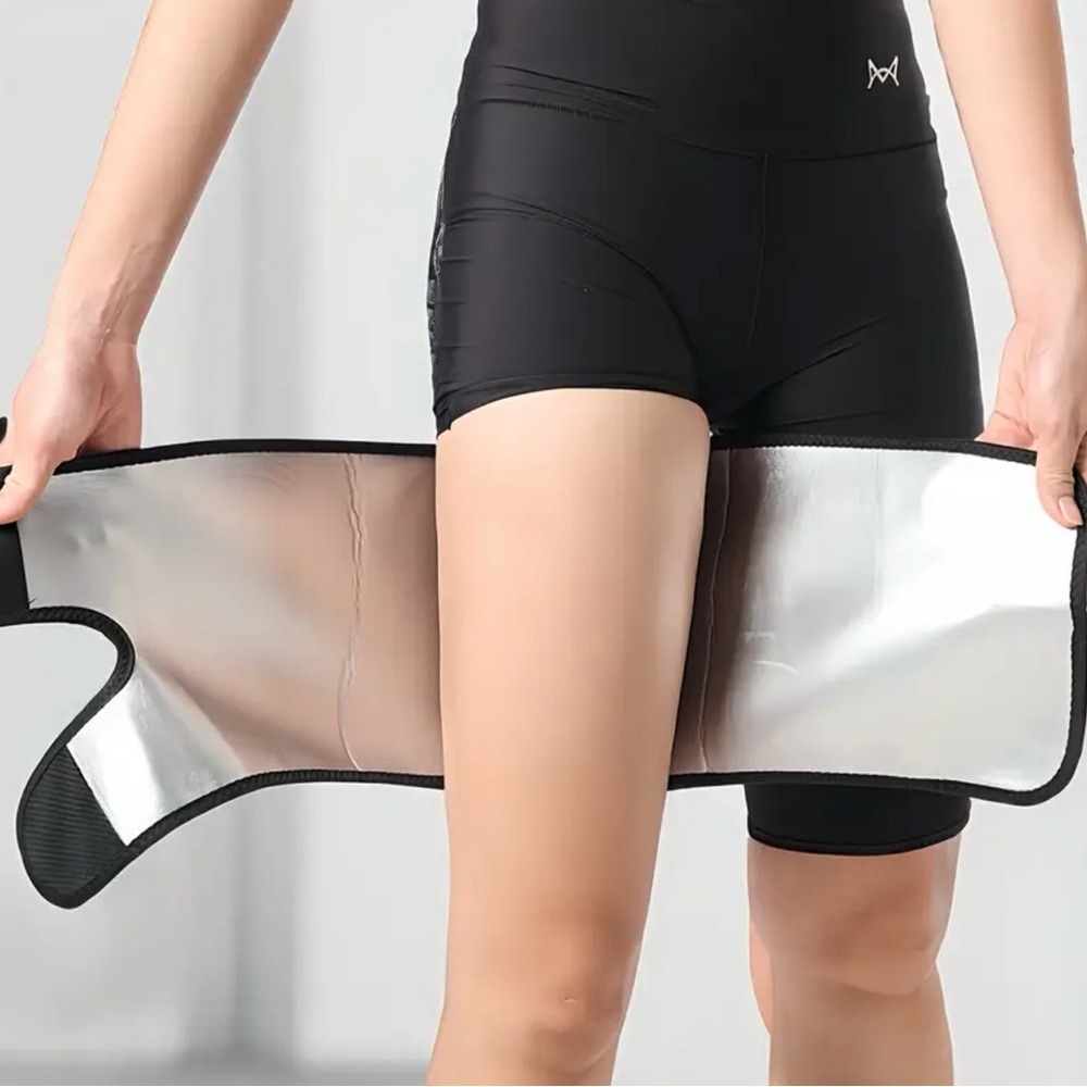 Silver and Black Thigh Slimming Wrap, NEW, set of 2